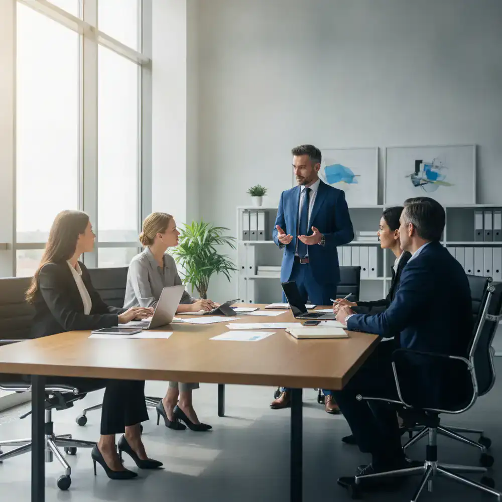 Reunião de consultoria no escritório